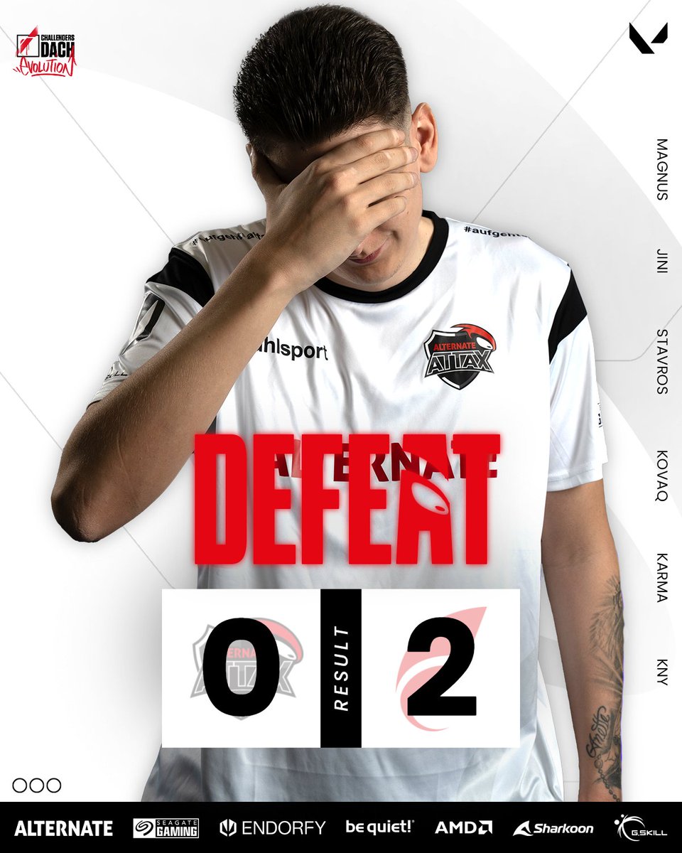 ATNattax's tweet image. Mit dieser Niederlage endet eine starke Stage 2 mit dem fünften Platz. GGWP @FOKUSValorant! 🤝

Vielen Dank für den Support im Chat. ❤️

#aufgehtsattax