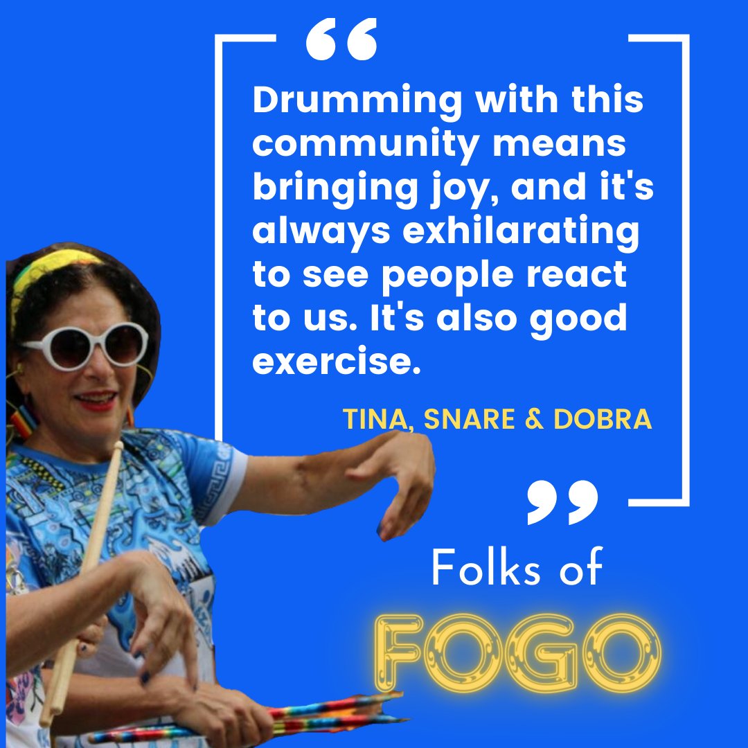 Next up for Folks of Fogo 📷Tina, Snare &amp; Dobra player!
 
As a drummer/musician, what do you enjoy about being in this drumline? 
This group is always on the move with a constant flow of new material, new skills, and new opportunities to learn.
fogoazulnyc.com/news/folks-of-…