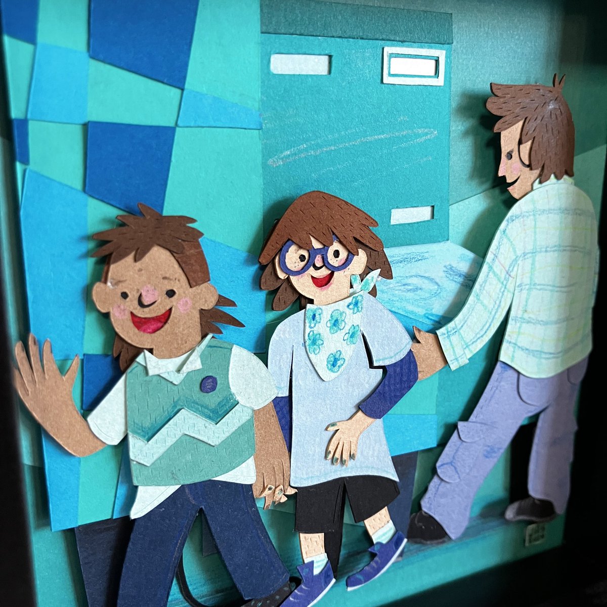 I have some brand new pieces in the shop! These colorful cut paper pinball pals were so fun to make!! 👯‍♀️💜✨✂️ jaredandrewschorr.com/shop