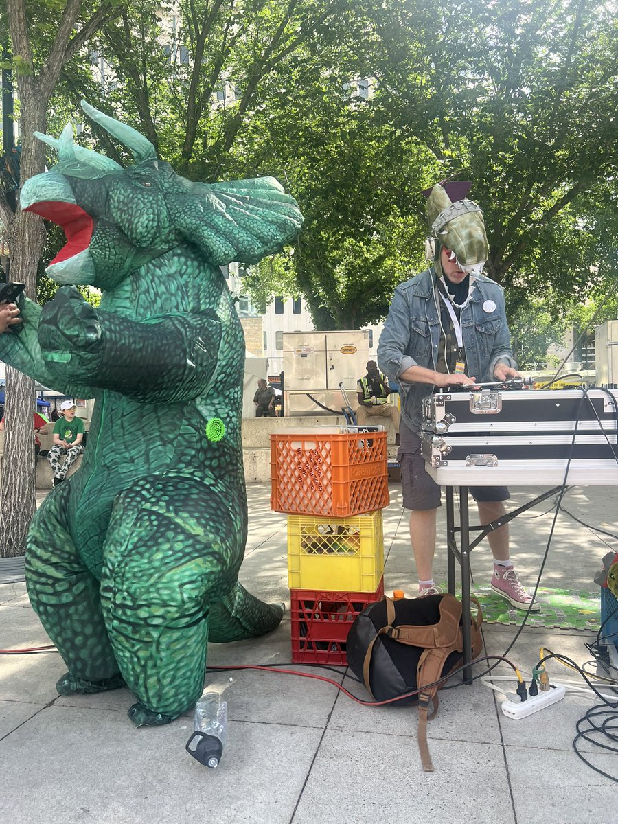 Edmonton StreetFest (@yegstreetfest) on Twitter photo Day 2 of the Festival and we’ve got so many amazing things happening! We kicked off the day with our Dino Dance Party! 🦖🕺✨ With DJ Funkasaurus Rex, and Dilly the Dinosaur from <a href="/TWoSEdm/">TELUS World of Science - Edmonton</a> Day 2 of the Festival and we’ve got so many amazing things happening! We kicked off the day with our Dino Dance Party! 🦖🕺✨ With DJ Funkasaurus Rex, and Dilly the Dinosaur from <a href="/TWoSEdm/">TELUS World of Science - Edmonton</a>