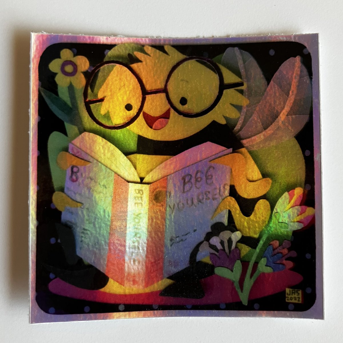 I also have some new book bug stickers to make all your surfaces cute and holographic! 📚🐝✨💌 jaredandrewschorr.com/shop