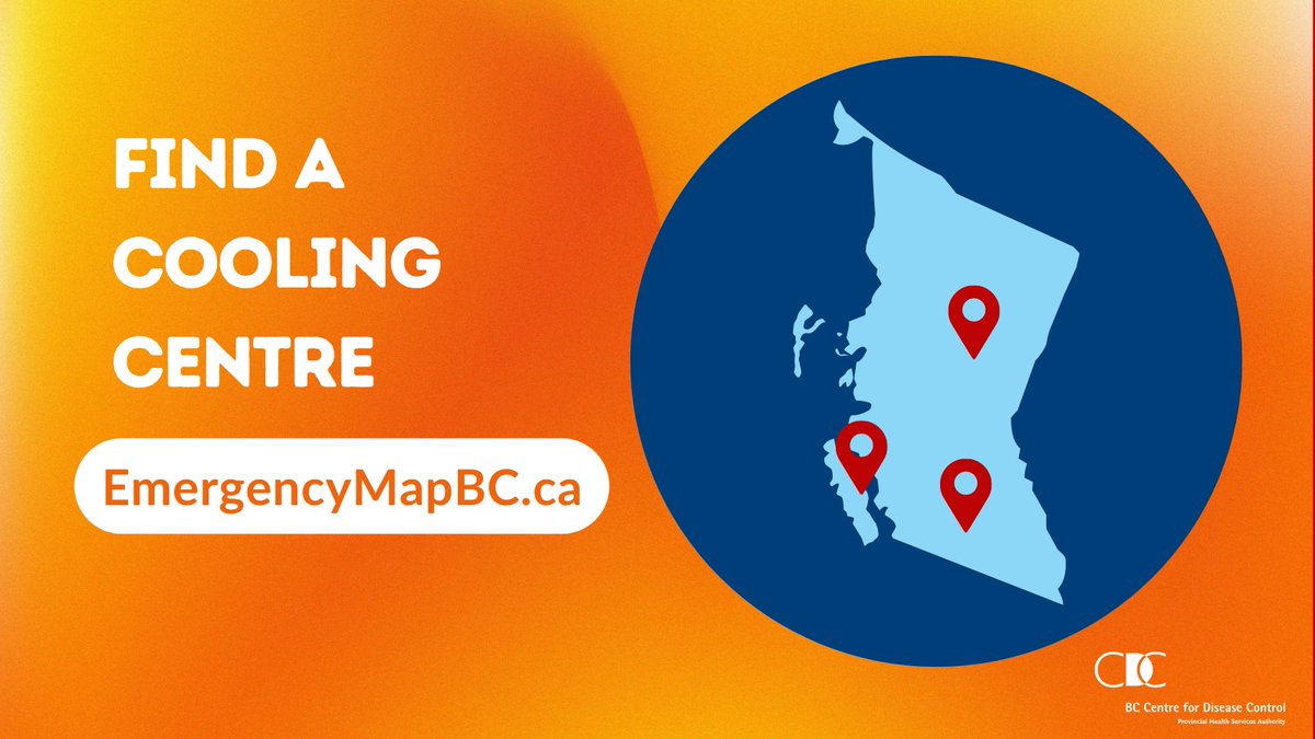 BC Centre for Disease Control (@cdcofbc) on Twitter photo Heat can be a serious health risk for seniors, children and people living with chronic conditions like mental illness. Indoor heat can be especially dangerous if you don’t have access to a cool indoor environment. Find a cooling centre near you ow.ly/Ytop50SvCkl #BCHeat Heat can be a serious health risk for seniors, children and people living with chronic conditions like mental illness. Indoor heat can be especially dangerous if you don’t have access to a cool indoor environment. Find a cooling centre near you ow.ly/Ytop50SvCkl #BCHeat