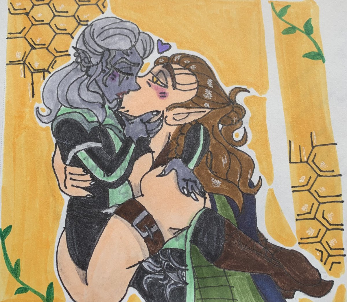 CailaDemint's tweet photo. For @doomedkittikat 

Her Tav (Chandra) and Halsin!

I have 7 slots left

#bg3 #Halsin https://t.co/QEuzFa6Wy9
