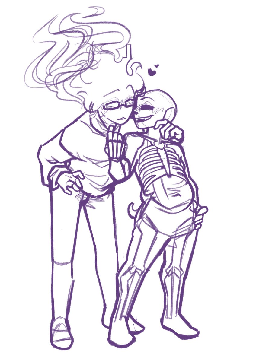 You guys get the idea by now, I’m not very active so I occasionally pop in with peace offerings

Here’s a sketch from a long time ago while you wait for me to post something good

CW: suggestive? Partial Sans nudity but thats just cuz it’s a sketch

#Sansby #Undertale