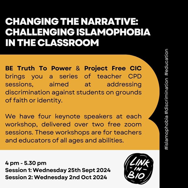 ProjectFree (@projectfreecic) on Twitter photo Are you an educator looking for FREE #CPD to support your schools work on #DEIJB or your own personal learning / unlearning?
<a href="/ProjectFreeCIC/">ProjectFree</a> & <a href="/BEtruthopower/">BE: Truth To Power</a> provide FREE online sessions on topics teachers want.
Find out more below
projectfree.co.uk/learning-events Are you an educator looking for FREE #CPD to support your schools work on #DEIJB or your own personal learning / unlearning?
<a href="/ProjectFreeCIC/">ProjectFree</a> & <a href="/BEtruthopower/">BE: Truth To Power</a> provide FREE online sessions on topics teachers want.
Find out more below
projectfree.co.uk/learning-events
