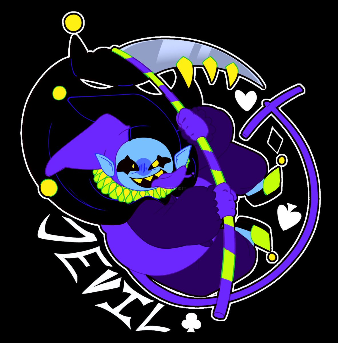 JESTERI0TT_'s tweet photo. attempt at redrawing the new jevil keychain in my style ☆
#DELTARUNE #jevil https://t.co/1v1RPyMygt