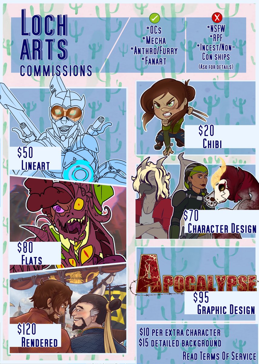 LochAndLoad's tweet photo. Who's got comm slots open?? IT'S ME https://t.co/fBMvQmK6wJ