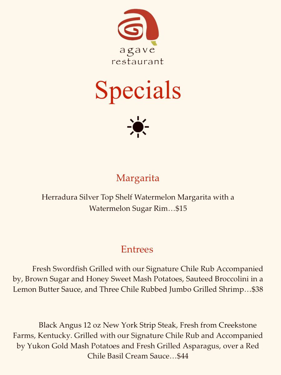 Agave Restaurant tweet media