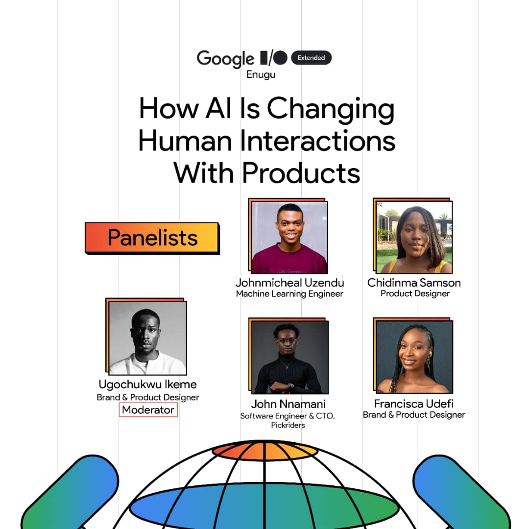 GdgEnugu's tweet image. We hope you registered for Google I/O, because you don&apos;t want to miss our speaker lineup.

Starting off...

In keeping with the AI theme of this year&apos;s I/O, we have some of the leaders in Products speak to us on how AI is affecting Human Interactivity.

  ✨Be There!🫵🏼✨