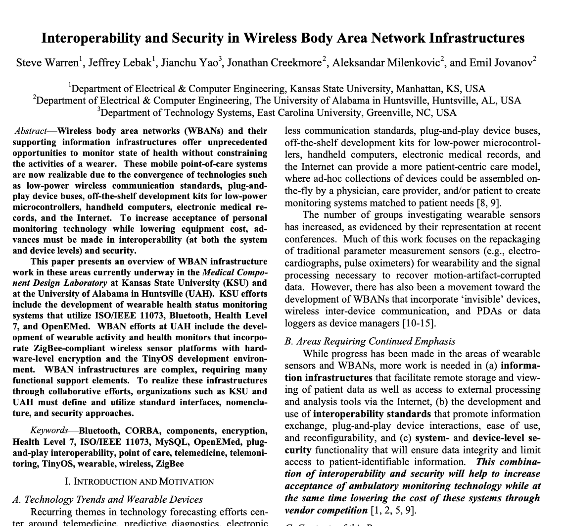CorinneNokel's tweet photo. 2005
Docs and Nurses:
Time to get your mouths moving:
#remoteHealthMonitoring
#WirelessBodyAreaNetwork
#HealthLevel7
COMPUTER NETWORKING THROUGH THE HUMAN BODY & WIRELESS HUMAN BODY COMMUNICATION
WITHOUT INFORMED CONSENT
IEEE 802.15.6
#MedicalBodyAreaNetwork https://t.co/h3jr5un3aU