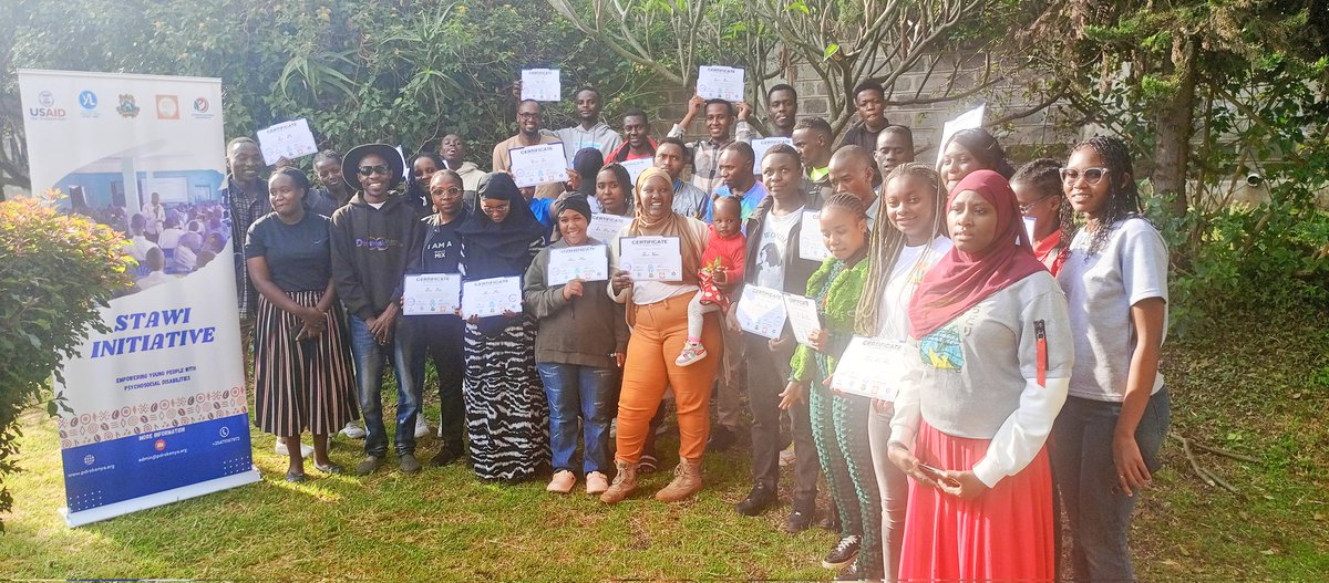 pdrokenya's tweet photo. 28 young individuals received their certificates today! Huge thanks to Douglas Ogutu for gracing the event. Grateful to @USAIDKenya @YALIRLCEA @KenyattaUni and @Pollinationproj for funding this under the #stawiinitiative. https://t.co/coejVJnQ6L