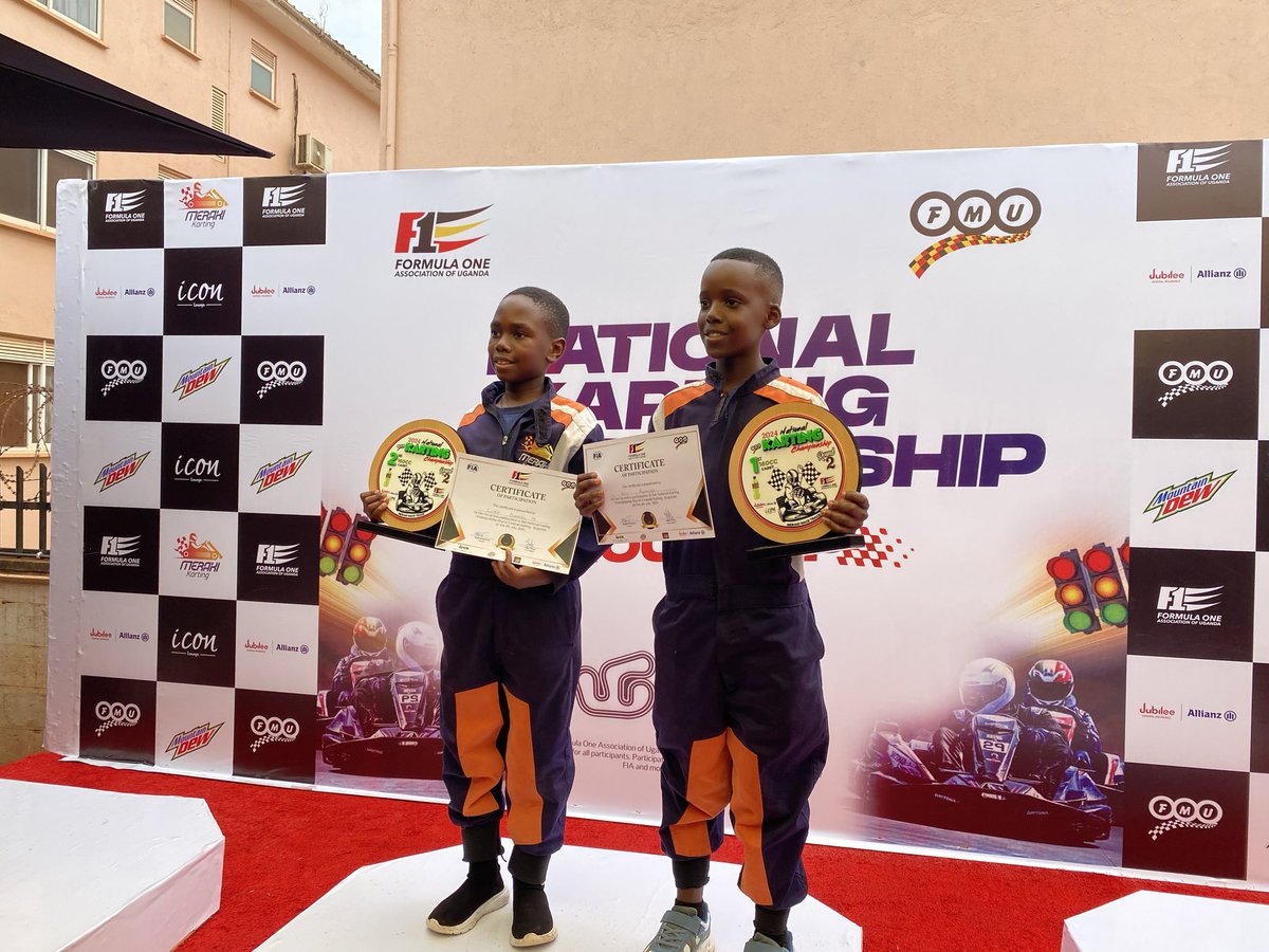 Formulaoneug's tweet photo. Cadet 160CC winners at the National Karting Competition Round 2.
๐ฅ-Eli 24.0.25
๐ฅ-Lian 24.5.51
#F1UG https://t.co/WDnhuiese2