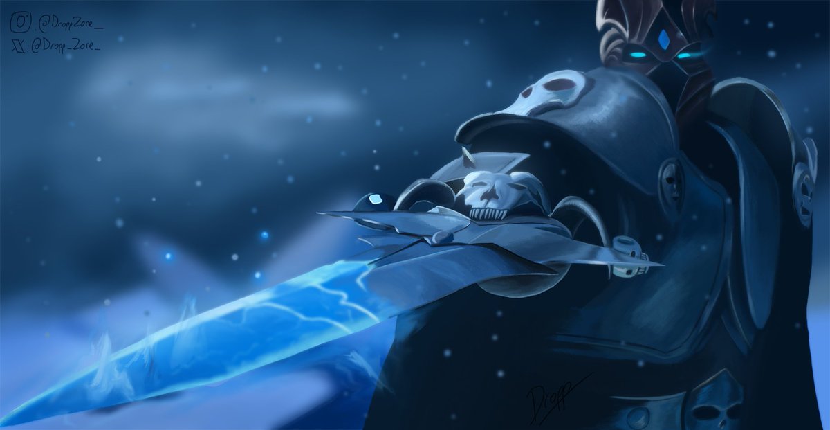 Dropp_Zone_'s tweet image. &quot;My son, the day you were born, the very forests of Lordaeron whispered the name... Arthas.&quot;

I&apos;ve always wanted to paint THE iconic image of the Lich King and his sword Frostmourne. It was a good training at rendering metallic surfaces.

#art #artmoots #artmoot #artshare #artwt