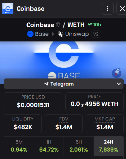 🚨Scam🚨

☠️ $COINBASE ☠️

⛓️ BASE

⚠️Taxes on $BASE are sky-high, turning the project into a trap. Steer clear of this contract to safeguard your crypto assets. Trade safe!

🌐dexscreener.com/base/0xf229a95…
