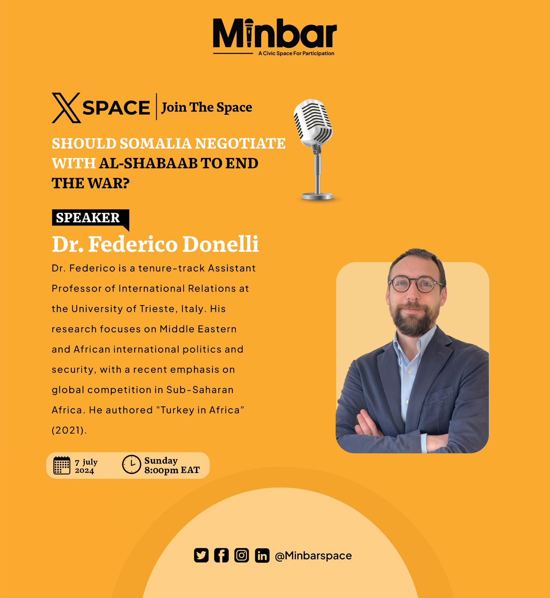 Minbar Initiative (@minbarspace) on Twitter photo Here's our esteemed panelist joining us tomorrow night.
Tap the link to set a reminder or add it to your calendar! 👀 👇
x.com/i/spaces/1vAGR… Here's our esteemed panelist joining us tomorrow night.
Tap the link to set a reminder or add it to your calendar! 👀 👇
x.com/i/spaces/1vAGR…