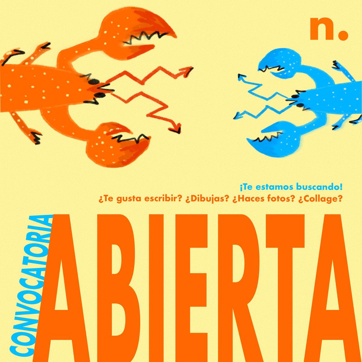 ¿Investigas? ¿Dibujas? ¿Escribes?¿Haces fotos? ¡Te estamos buscando!👀
Para nuestra sección de Corrientes Comunes buscamos cualquier cosa que pueda plasmarse en papel que ayude a elaborar un retrato del verano en todas sus formas, las amables y las despiadadas.