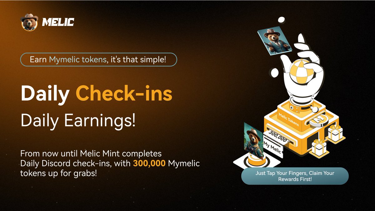 Crypto_Melic's tweet photo. Remember that this is still ongoing! Check-in daily to earn tokens and airdrops 🧸 https://t.co/OnKZPtBSyi