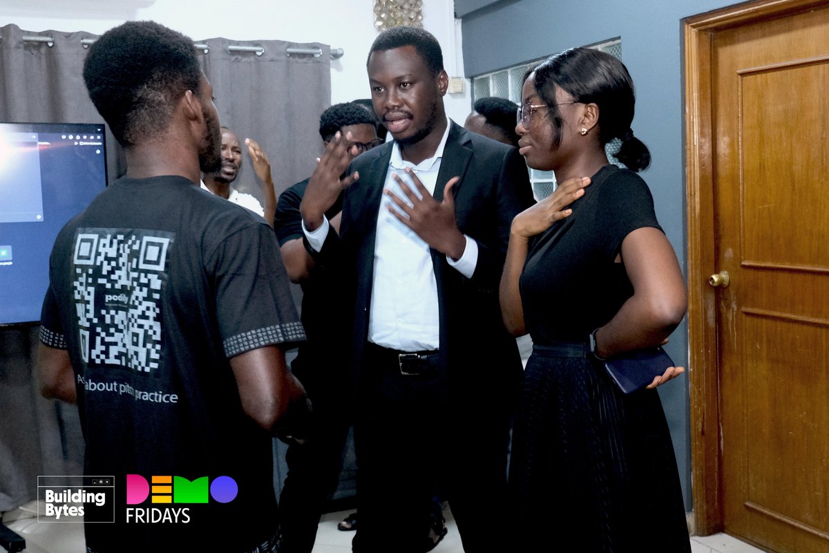 BuildingBytes's tweet image. Throwback to  an amazing Demo Friday! 🚀✨ Incredible tech innovations, inspiring  pitches, engaging panels, and great networking! Thanks to everyone who  joined. 

#DemoFriday #BuildingBytes #GhanaTech #Networking #innovation