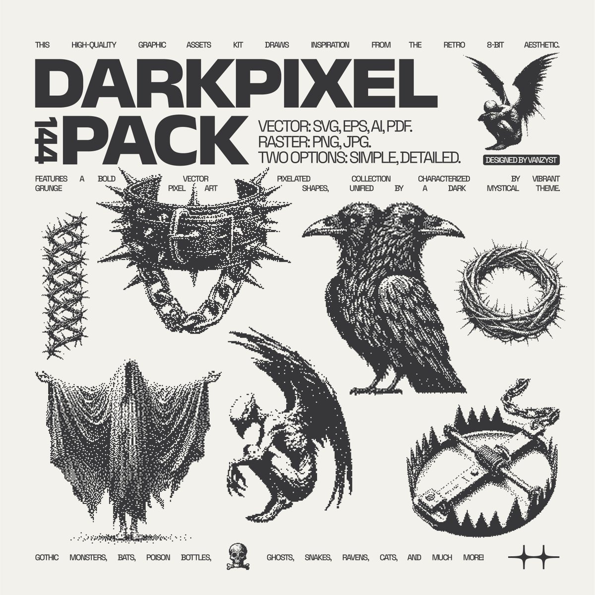 DsgnFmlMrkt's tweet photo. 🎨🔥 New Drop: 144 DarkPixel Graphic Pack by @Kamzyst 🔥🎨
https://t.co/uF21bUhHns

Get your hands on this high-quality kit inspired by the retro 8-bit vibes of the '80s and '90s. 

#RetroDesign #GraphicAssets #CreativeBoost #PixelArt https://t.co/JPbNt3ltyV