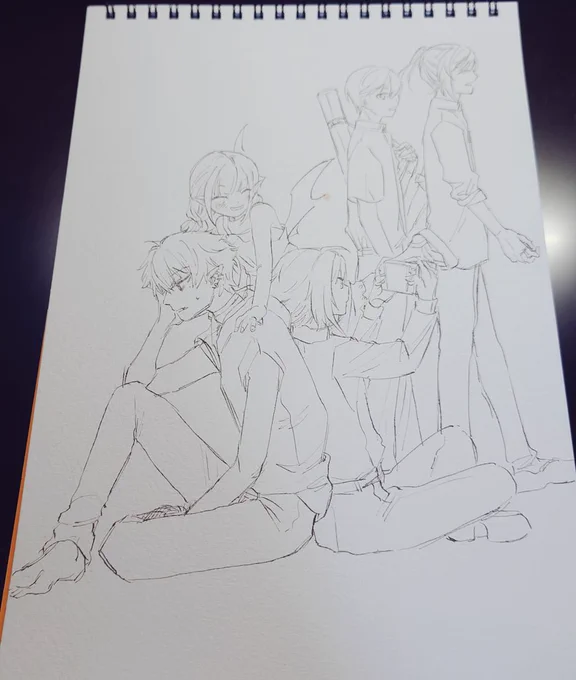 直前に足掻くなの絵です 