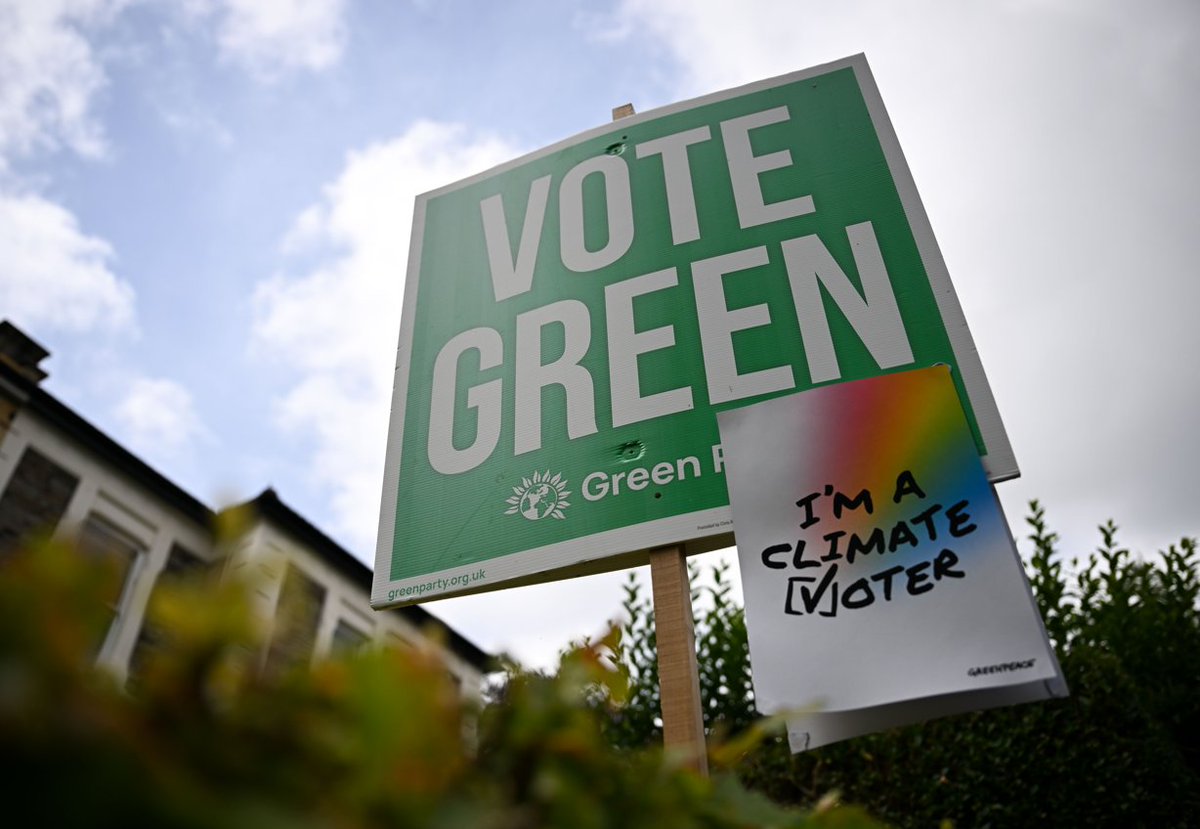 No one seems to be talking about how well the Green Party did in Wales this election.

They got 1% of the vote in 2019. This time they were just under 4.7%.

While Welsh turnout fell 10%, the total people voting Green went from 16K to 62K.

They're v likely getting seats in 2026.
