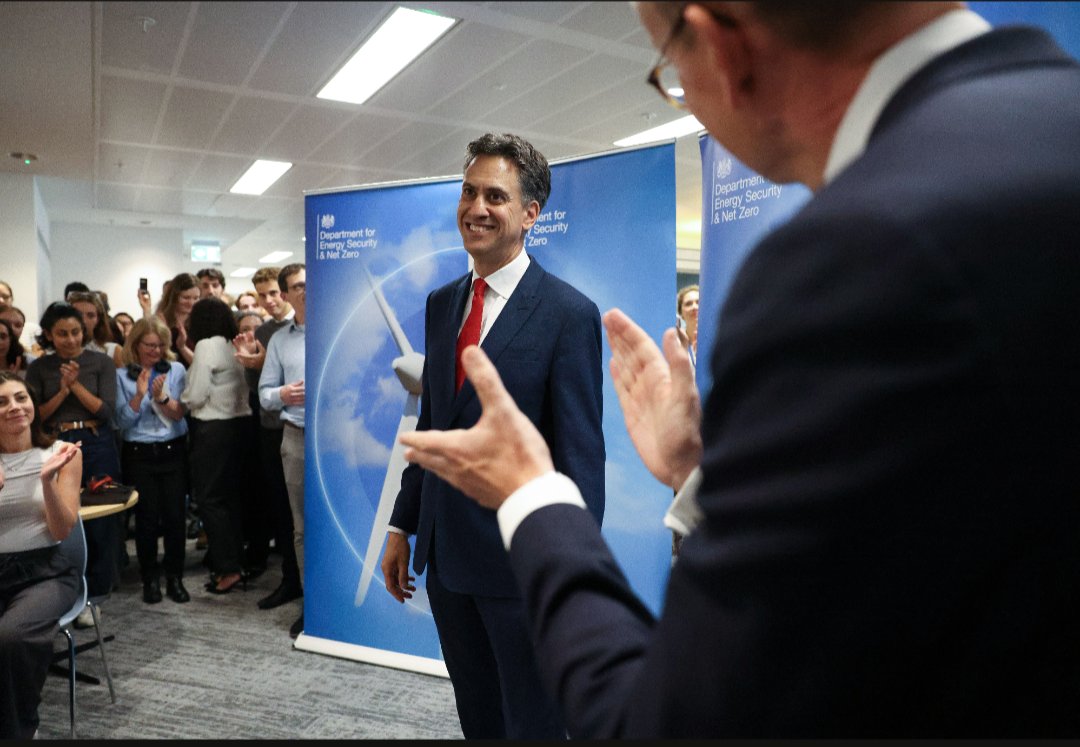 First 24 hours on the job as Secretary of State for Energy Security and Net Zero. It was a pleasure to meet the brilliant civil servants. 

My message- together, we will deliver the bold energy and climate plan our country needs.