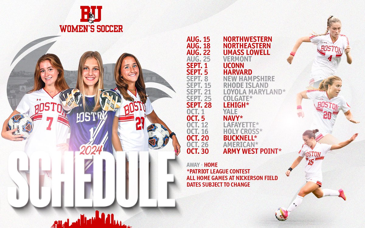 BU Women's Soccer (@terrierwsoc) on Twitter photo Let the countdown begin ... only 40 days until we open our 2024 season at home against <a href="/NUWSoccer/">Northwestern Soccer</a>!
#GoBU Let the countdown begin ... only 40 days until we open our 2024 season at home against <a href="/NUWSoccer/">Northwestern Soccer</a>!
#GoBU