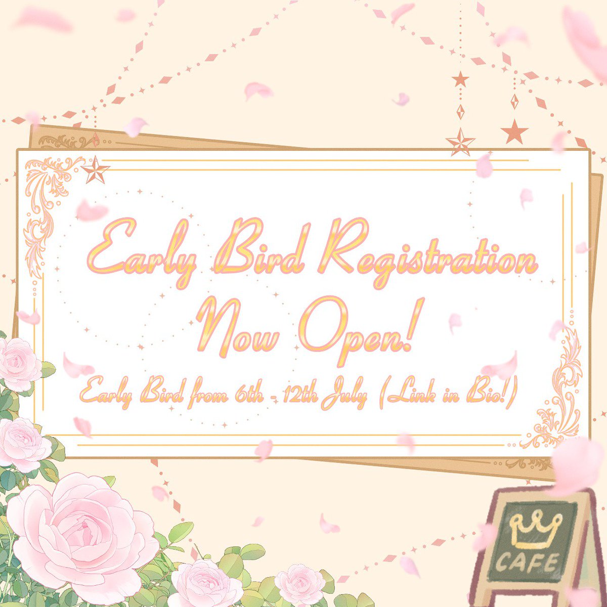 princeparasg's tweet photo. Ring ring~ Our Early bird registration is now open! (ㅅ´ ˘ `)/
✧˖°.
https://t.co/zL8AdHd1aG
#loveanddeepspace #loveanddeepspacecosplay #lnd #tearsofthemis #tearsofthemiscosplay #tot #cosplaycafe #cafe #sgevent #cosplaycafe https://t.co/yEoIsTMyLT