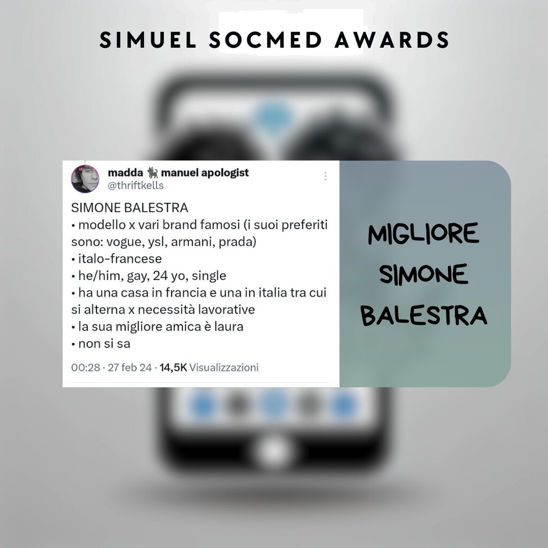 Si aggiudica il premio

📱 Migliore Simone Balestra 📱

<a href="/thriftkells/">madda 🐈‍⬛ manuel apologist</a>!