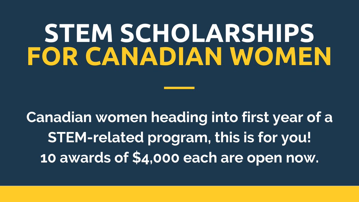 The De Beers Group #STEM #scholarships for #Canadian #women are open now. Going into first year of a #science, #tech, #engineering, or #math program, check these awards out before July 31.

scholarshipscanada.com/Scholarships/8…