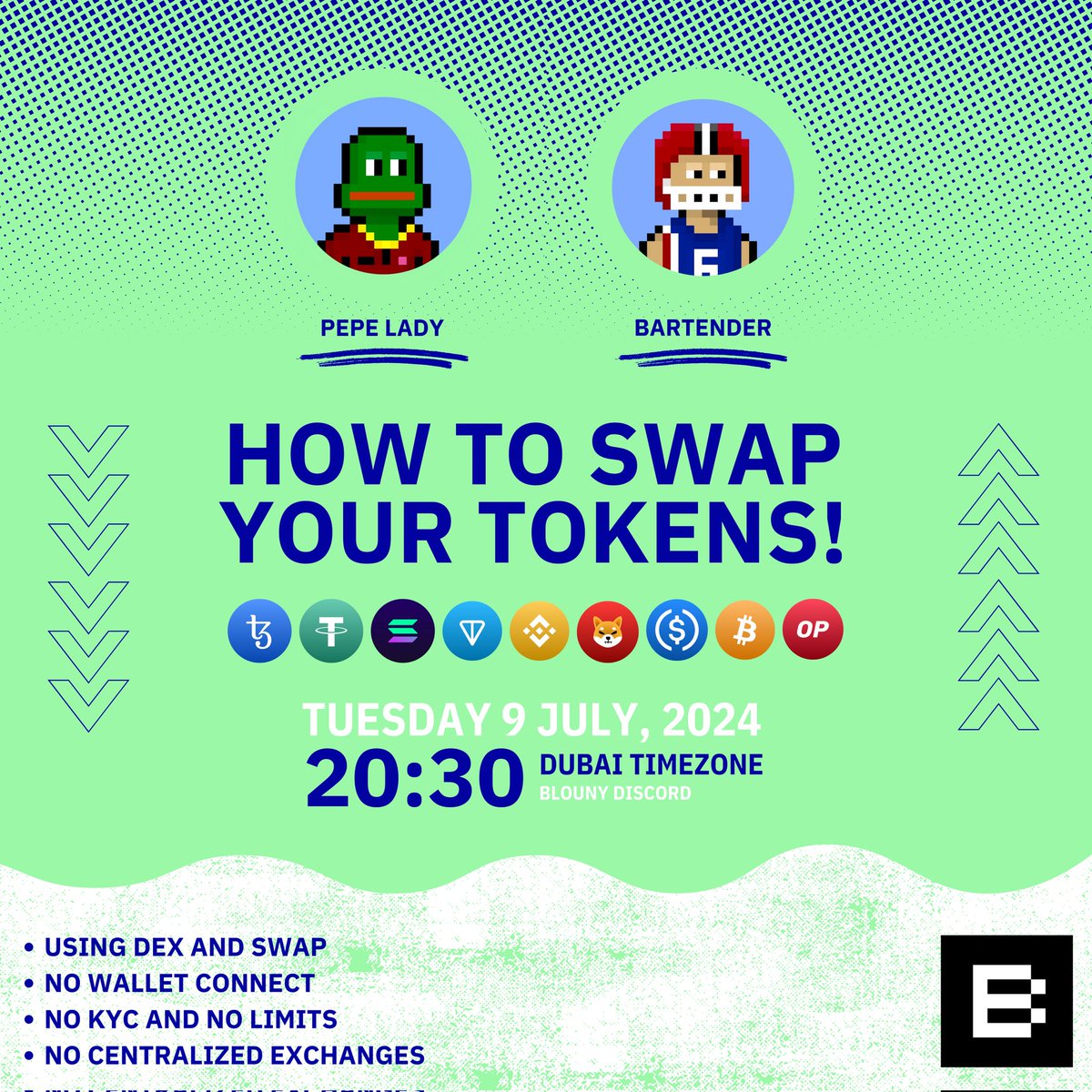 Blouny_eth's tweet photo. The most frequently asked question by newbies in the past weeks was:
"How to change Xcoins to Ycoins?" 💰🔄🪙

So we're going for the elephant in the room and running a live discord session.

Invite your frens and mark your calendars in #Blouny Discord 👇
https://t.co/oqz0BAg8Et https://t.co/8Lk7MWdRHd