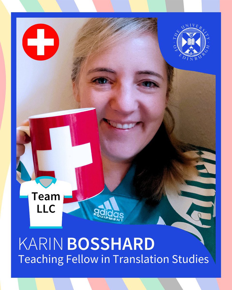 LLCatEdinburgh's tweet photo. It’s the #ENGSUI quarter final and #TeamLLC is ready to play! For England 🏴, Greg returns; for Switzerland 🇨🇭, it’s Karin. Bring on the English Literature v Translation Studies battle of #EURO2024 The fixture you’ve all been waiting for 😉 https://t.co/mxwB3YGpDm