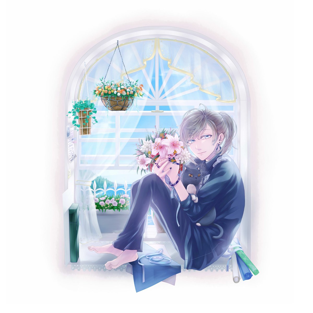 叶(にじさんじ) 「小さくなったので絵だけ ※上げ直しですくれた方ごめんなさい! #かな絵」|🍇n e k o t a🍇のイラスト