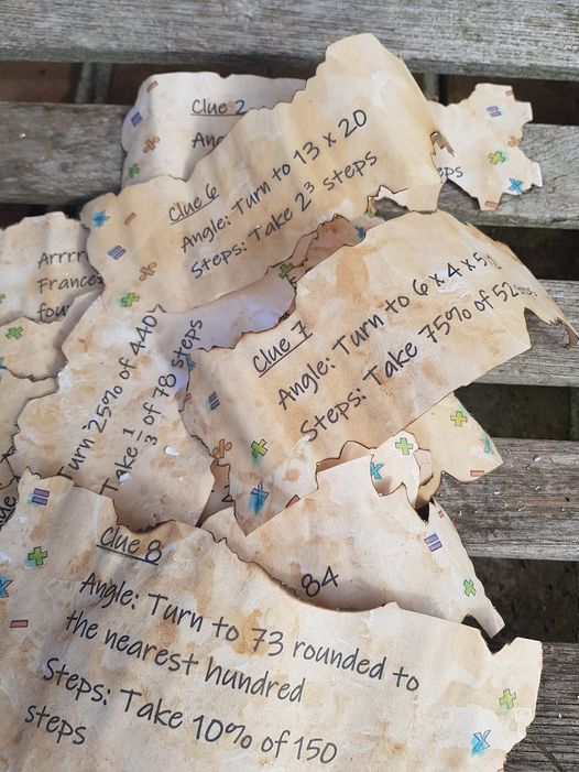 One of Rufus' students is struggling with angles. What better way to practice than to go on the hunt for buried treasure?