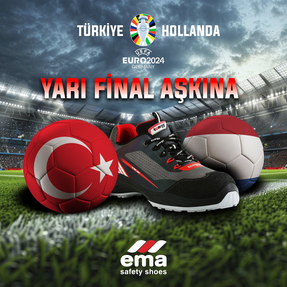 Yarı Final Aşkına! A Milli Takımımız, Euro 2024 Avrupa Futbol Şampiyonası çeyrek finalinde Hollanda karşısına zafer için çıkıyor. Birlikte zaferimize adım adım yürüyoruz!