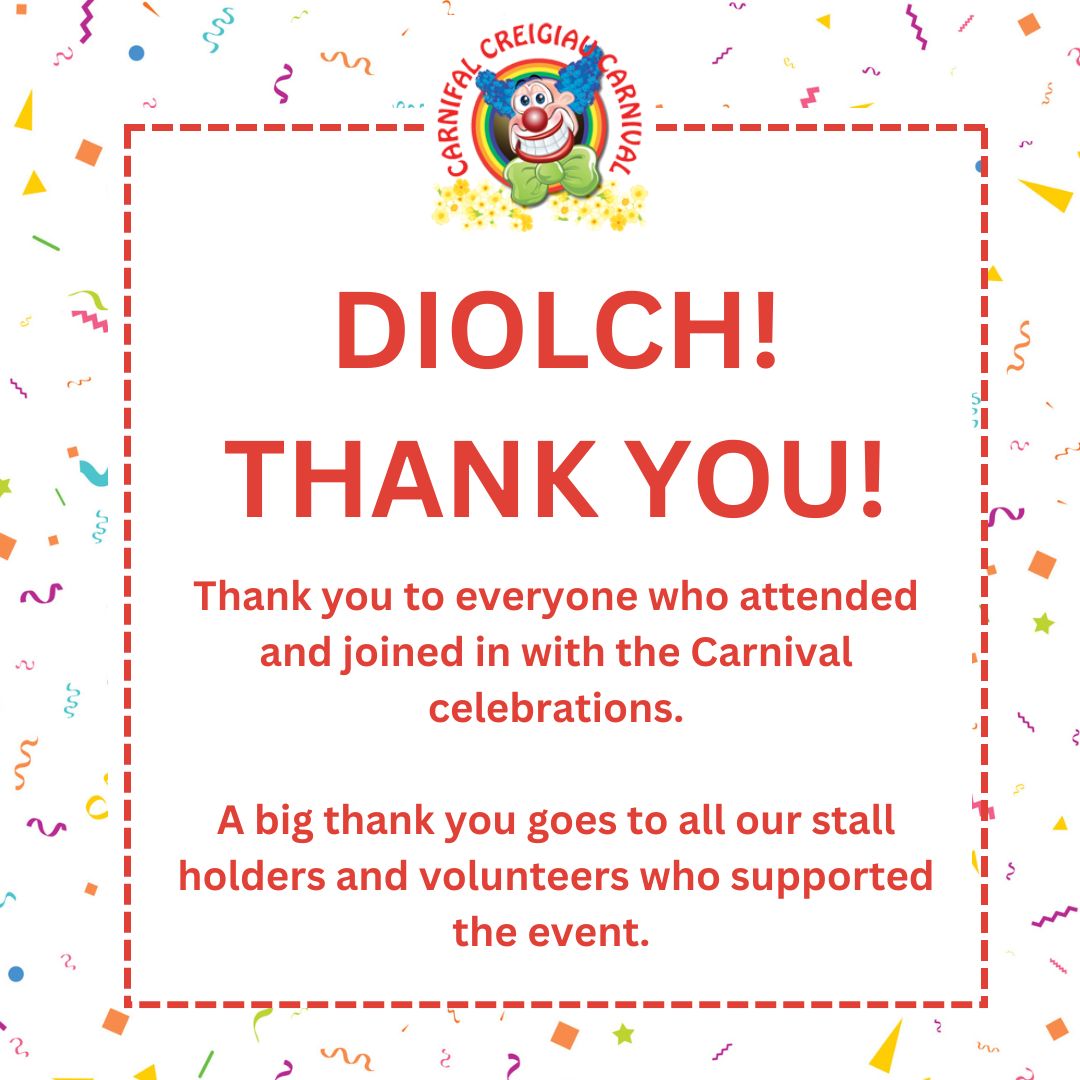 DIOLCH! THANK YOU!  
To everyone who attended, to our stall holders and to all our volunteers who supported the event. 

📷PHOTOS from the Carnival day and Fun Run can be found on our Facebook Page. See you in 2025!
facebook.com/profile.php?id…