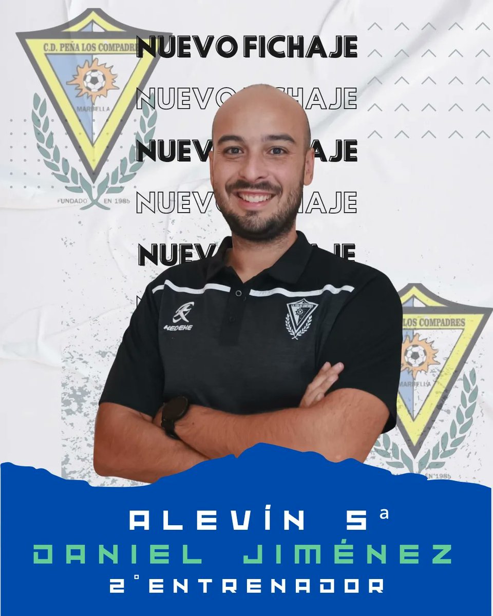 PLCompadres's tweet photo. ¡Nuevos fichajes!

Iván Lara será entrenador del Alevín 5ª👏
Le acompañará Daniel Jiménez en esta aventura 💪.

¡A por todas, gracias por uniros a este proyecto!

Vamos compadres 🔵

#MarcaMarbella
#MarcaMarbellaJunio https://t.co/f8Q2wxyEUj
