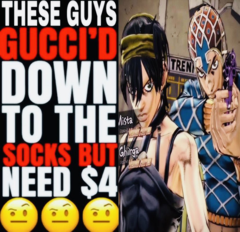 these guys gucci’d down to the socks but need $4 🤦‍♂️🤨🤨