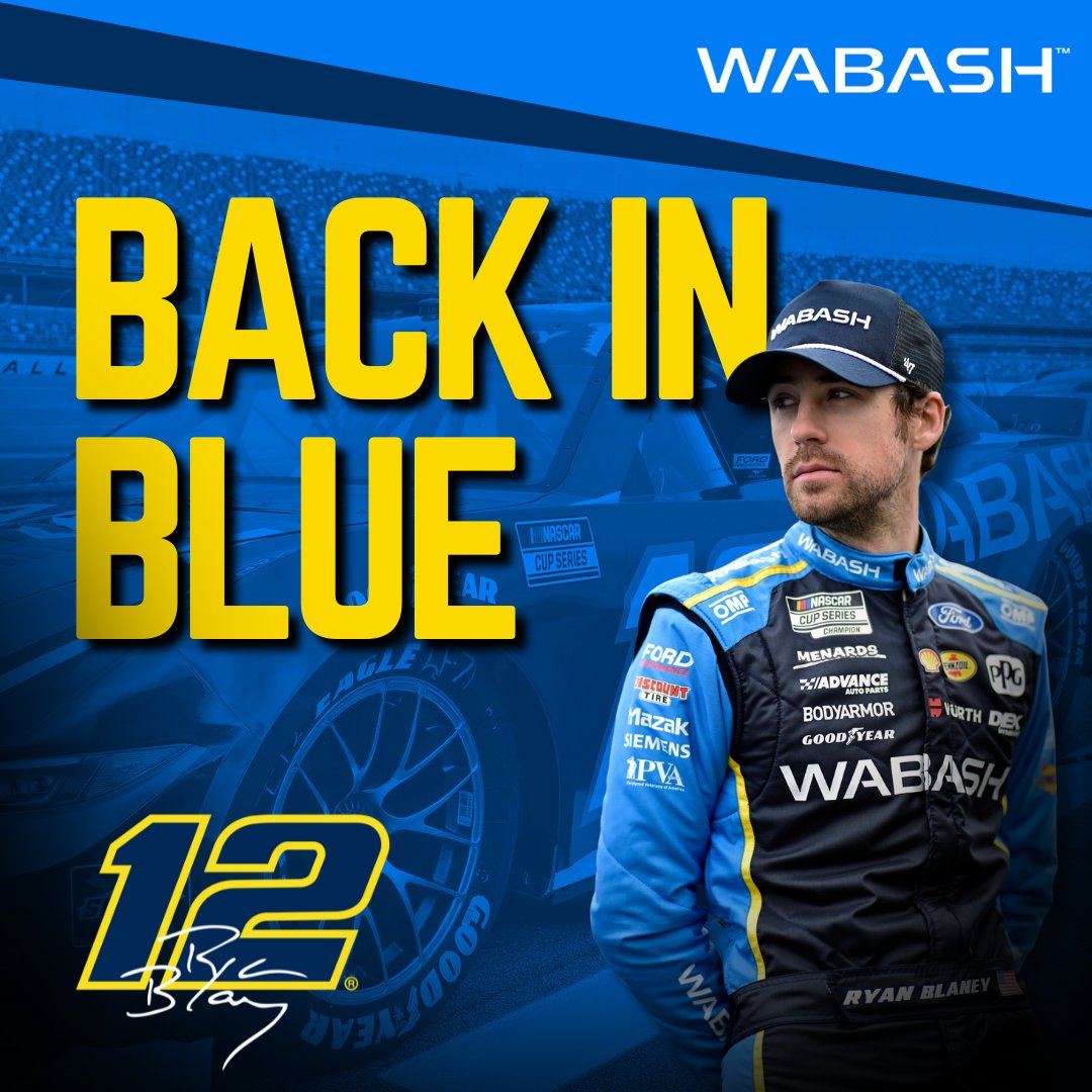 OneWabash's tweet image. @Blaney is back in blue for another ride. 

Join Wabash and @Team_Penske on Sunday, July 14 at the Pocono Raceway for a nonstop day of thrills.

#OneWabash #TeamPenske #PoconoRaceway