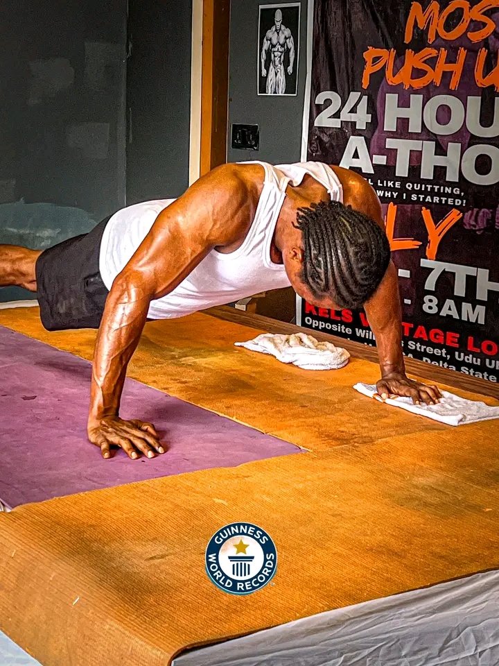 Mosesakporunor's tweet photo. @GWR
@AquafinaNigeria
@MonsterEnergy
#teamcena #guinnessworldrecords #deltaboy #warriboy #urhoboboy #isokoboy #unicalstudent #pushups https://t.co/tFsul9VPc5