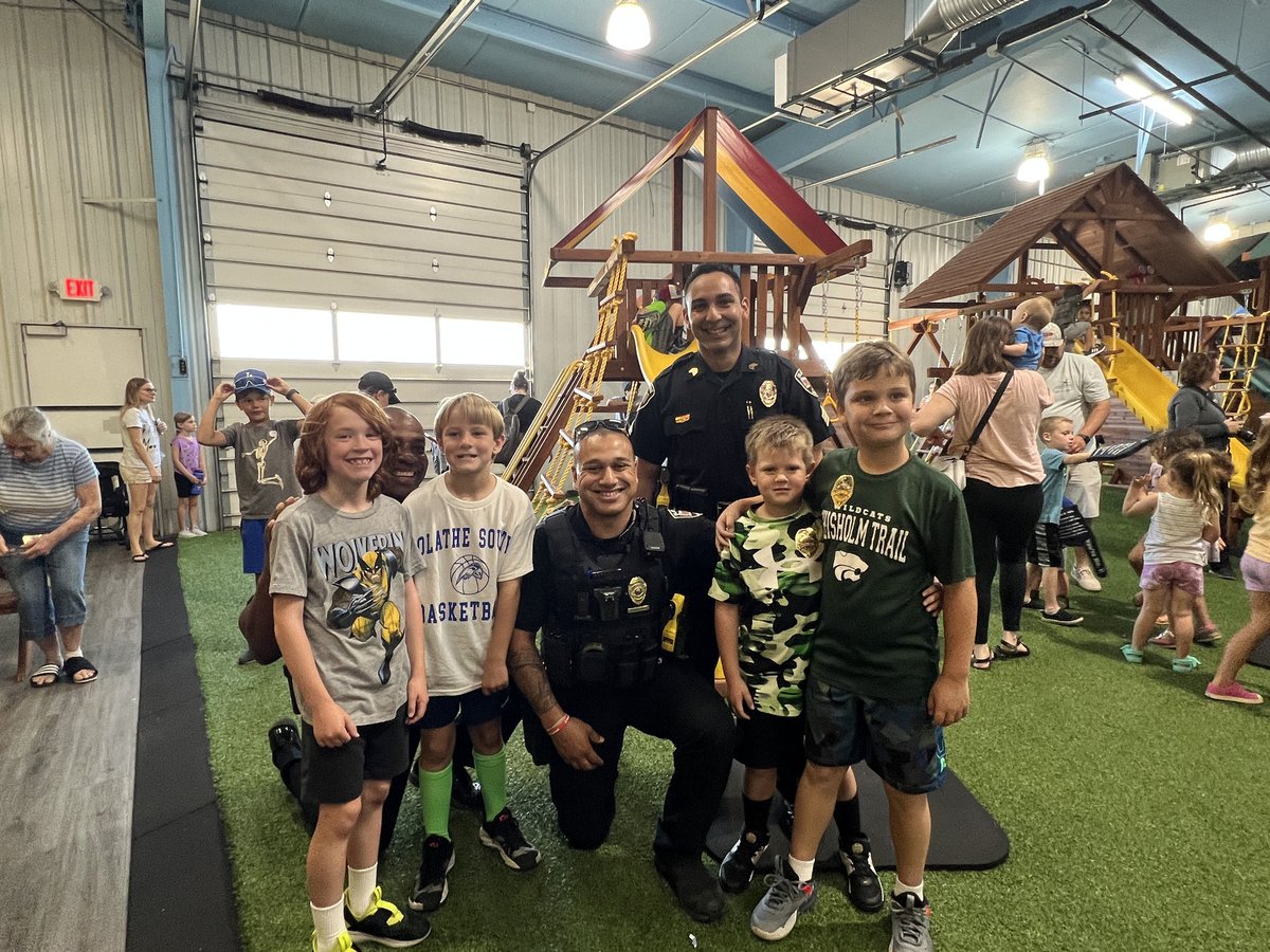 Come kick it with OPD at Rainbow of the Heartland (307 N Burch) Tuesday 7/9 from 10-11am. Lots of equipment to swing, slide, and climb on while meeting your Olathe Police Officers! This is a free event. Details at facebook.com/share/aYieFf41… 

<a href="/CityofOlatheKS/">City of Olathe, Kansas</a> <a href="/olathectc/">Olathe CTC</a> <a href="/OlatheFire/">Olathe Fire Dept.</a>