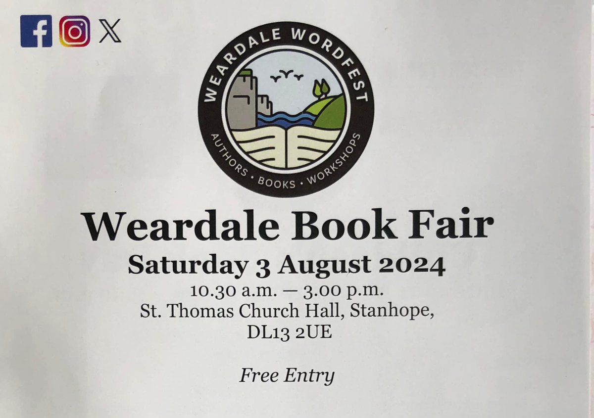 Our summer book fair is back again this year. Save the date in your diary! #creativewriting #northpennines #weardale