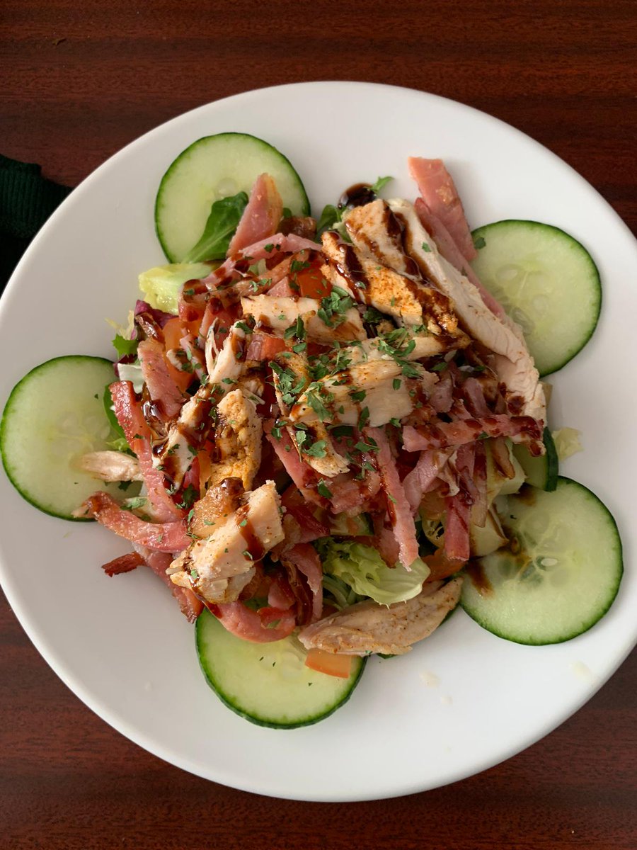 If you're looking for light lunch options then don't forget to try our bar menu...

This is our Cajun Chicken &amp; Bacon Salad served on a bed of mixed leaves, new potatoes, tomato and cucumber - delicious!

Salads from only £9.50.