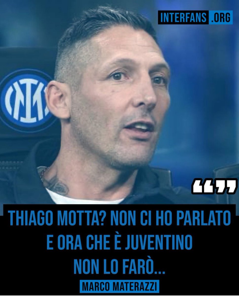 gianninastar14's tweet image. Certo che se basta un inoffensivo post di Materazzi a scatenare tutta la bile dei gobbi e pure di qualche poveretto dell’altra squadra, devo dedurre che il livello di insofferenza nei nostri confronti è sempre altissimo.
Pazienza, lo ripubblico.
