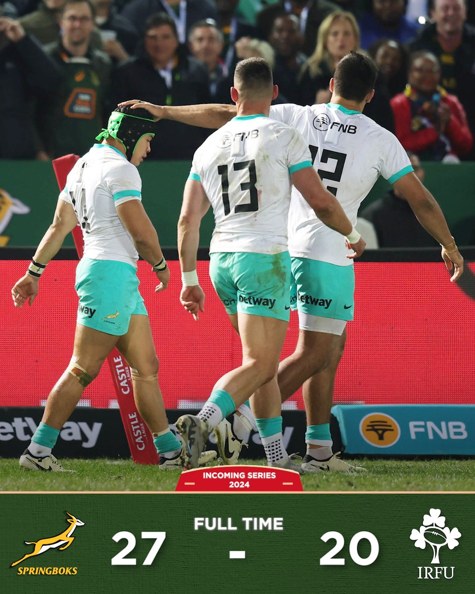 The Springboks beat Ireland! 🇿🇦☘️

#RSAvIRE