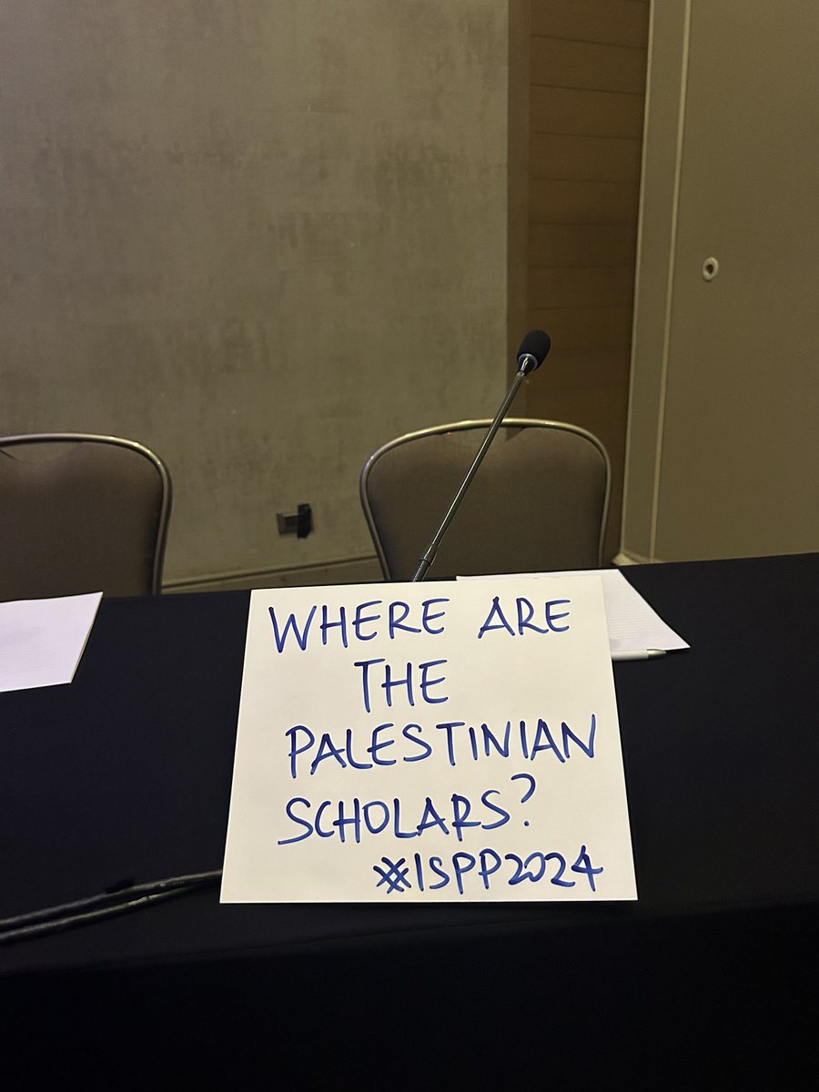 Where are the Palestinian scholars? #ISPP2024