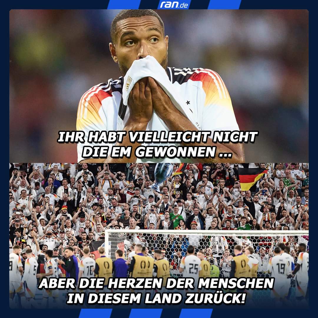 ramaceli's tweet photo. Ihr habt klasse gekämpft und seid in vielen Augen gewinner der Herzen 
@J__Nagelsmann @DFB_Team @esmuellert_ @ToniKroos @JamalMusiala @WirtzCoinSOL @emrecan_ @NiclasFuellkrug @ToniRuediger @JoshuaKimmich @kaihavertz29 @IlkayGuendogan @leroy_sane @N_Schlotterbeck https://t.co/LXaYTcO53q