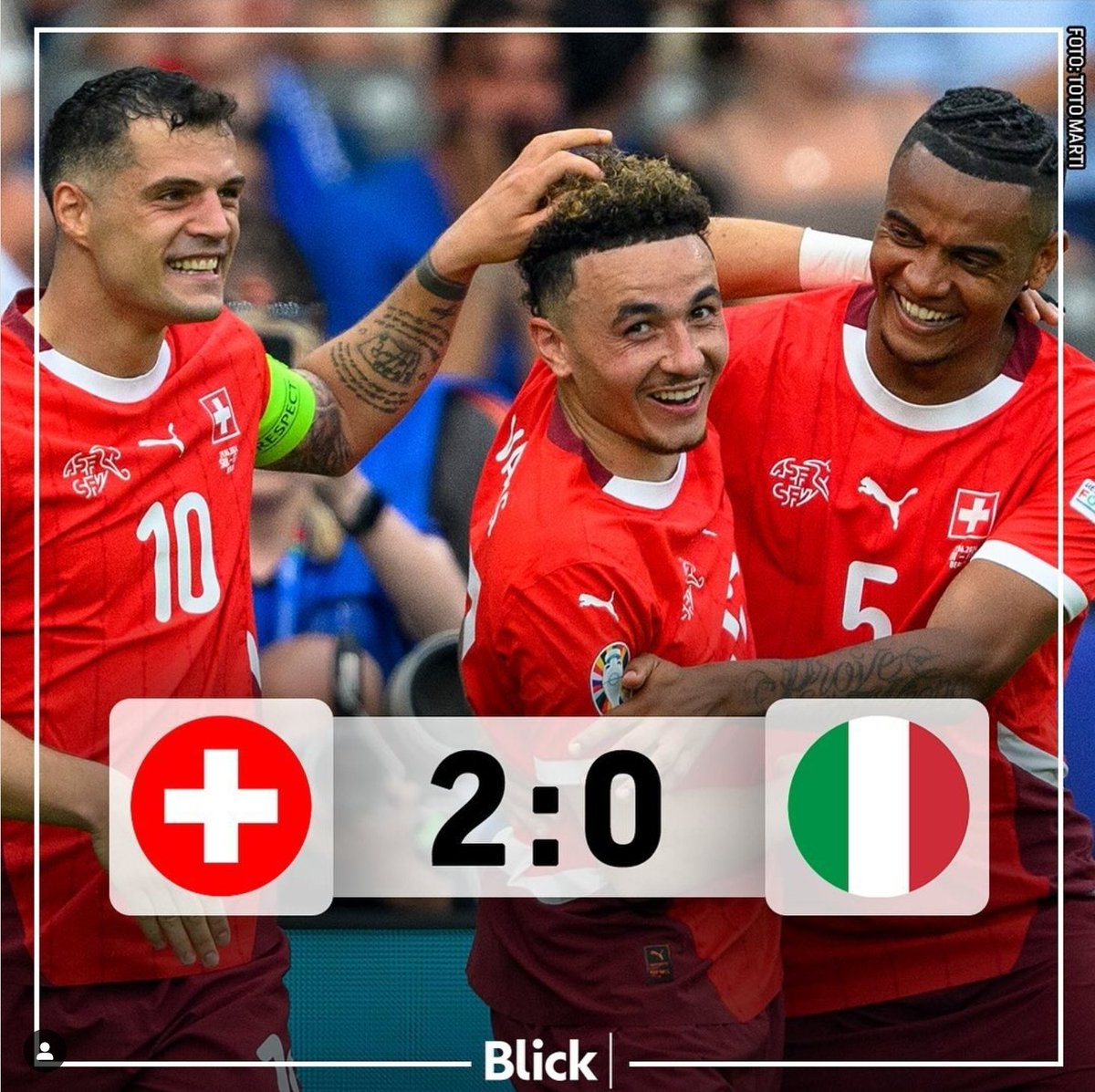 ChrisKarlKnecht's tweet image. ⚽️ #SUIENG 

#SCOSUI 🏴󠁧󠁢󠁳󠁣󠁴󠁿⚽️🇨🇭 #EURo2024 #SCO 🏴󠁧󠁢󠁳󠁣󠁴󠁿  #SUI 🇨🇭

#Shaqiri: Hani dänkt, schletzi gad is obre Egg, supr Schuss gsi, zum Glück hami nid verletzt ... und überhaupt ... bschrrr ... 💪⚽️