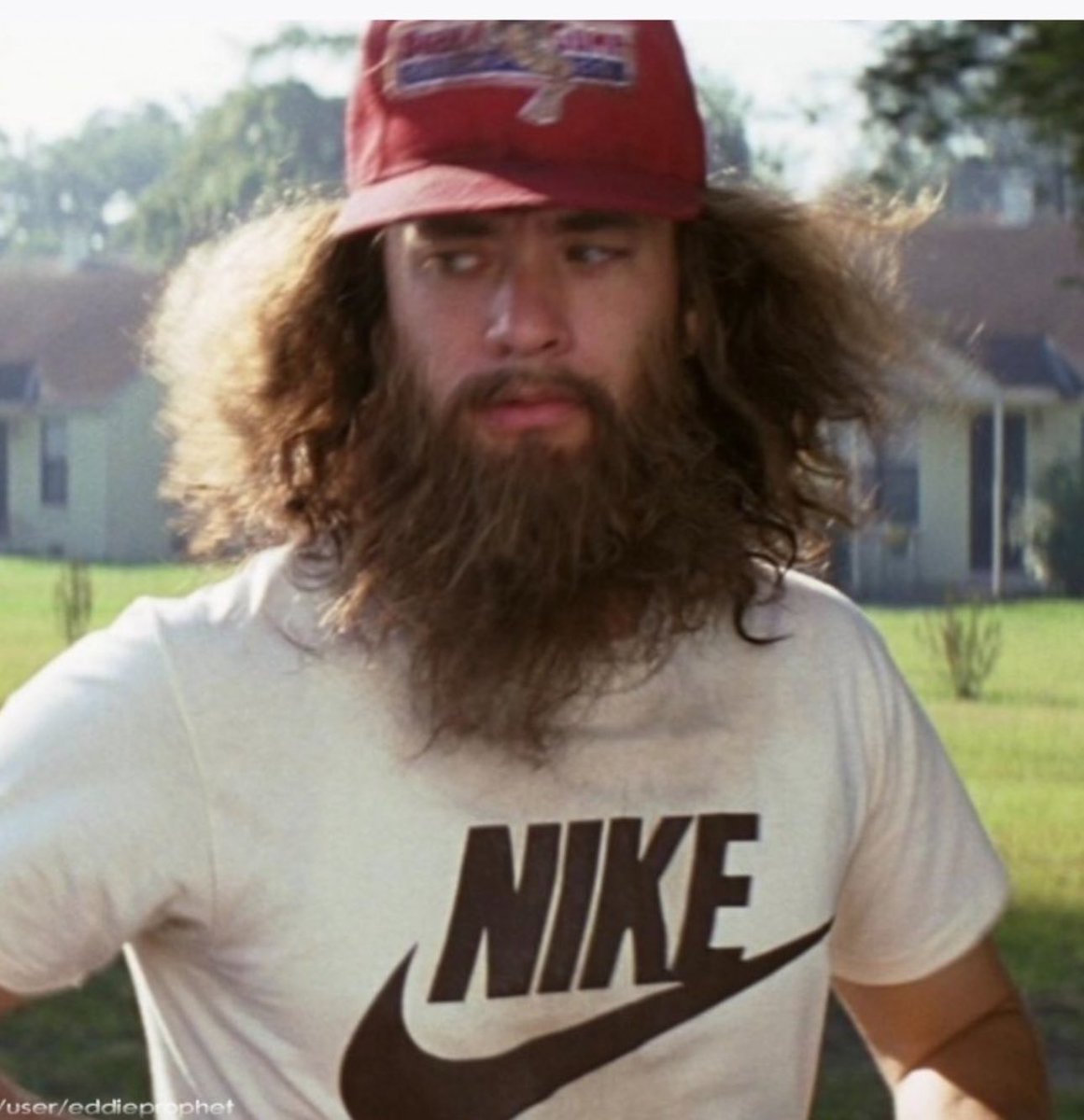 darrenrovell's tweet photo. Six years ago, I bought what was represented as one of the shirts used by Hanks from the running scenes in “Forrest Gump.” 

I paid less for it because I couldn’t photomatch it. If it was the exact shirt, it was washed. https://t.co/5GKl8z6FhO