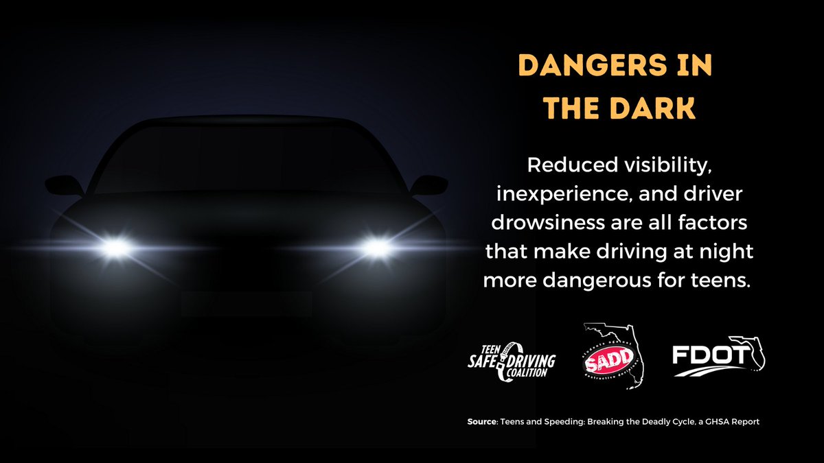 Parents can keep their teen driver safe by enforcing Florida’s GDL Laws, which reduce teen crashes by slowly introducing teens to more complex driving tasks as they mature and gain skills. 🚫🌃🚗 ⭐️ Learn more at: bit.ly/GDLflorida

#FLTeenSafeDriver #100DeadliestDays